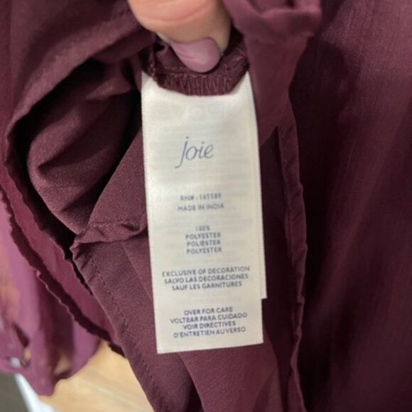 Women's Joie Smocked Long Sleeve Blouse XL - Picture 6 of 6